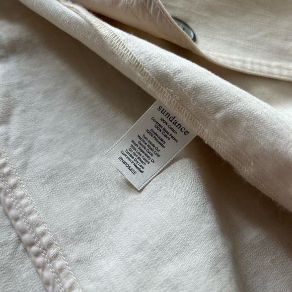 Sundance by Anthropologie 100% Cotton All Natural Neutral Cream Buckle Vest - Picture 7 of 7